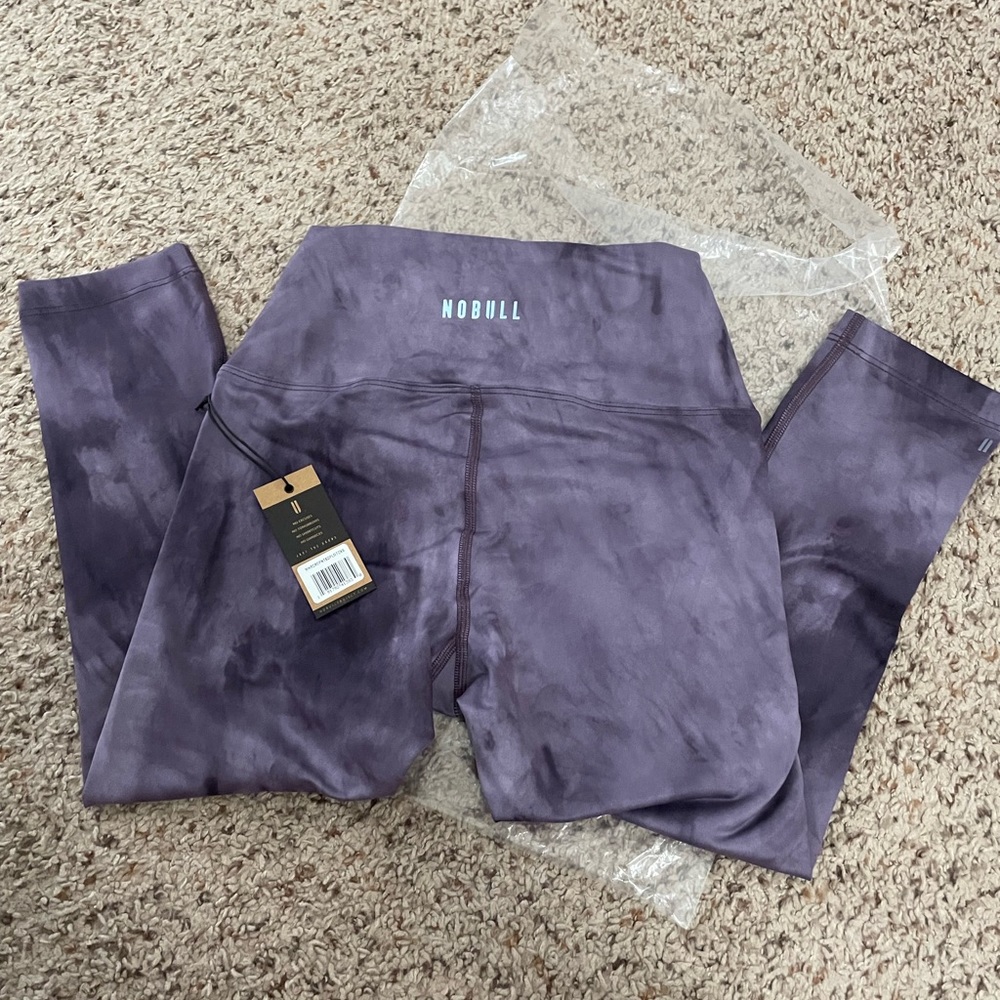 Women’s NOBULL Tie-Dye high rise matte tight 3/4 - Picture 2 of 4